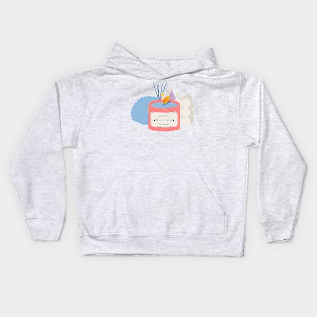 Witty Candle Kids Hoodie by ouiouicathy